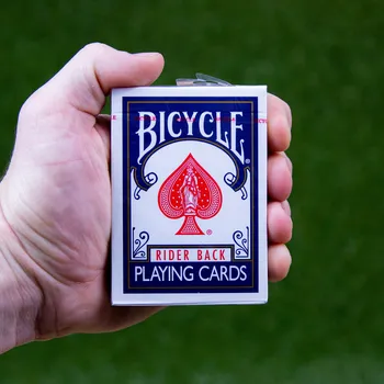 Poker Bicycle Standard Rider Back Deck - hrací karty na cardistry a kouzlení Barva: US Modrá