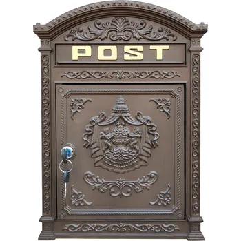 Poštovní schránka Poštovní schránka Edgar 315x95x445 mm, hnědá