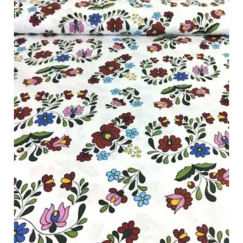 Bavlněná látka kvítky folklor plátno 150cm | RTex