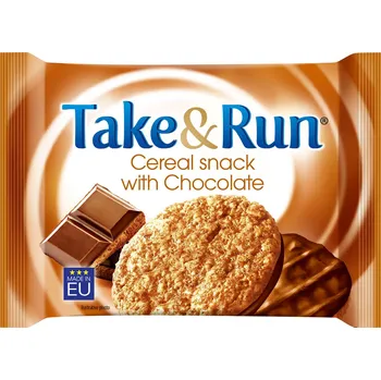 Cukrovinka Take&Run Chocolate 50g polomáčené cena za kartonové balení (Kartonové balení : 20 ks)