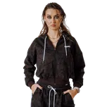 Mikina na zip s kapucí POWER 895 tmavě hnědá - XS