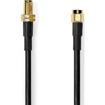 Počítačové příslušenství Nedis koaxiální WLAN anténní kabel SMA zástrčka – SMA zásuvka, 10 m (CSGL02400BK100)