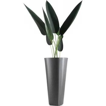 Květináč PLASTOVÝ KVĚTINÁČ MORA 39X81 CM ANTRACITOVÁ