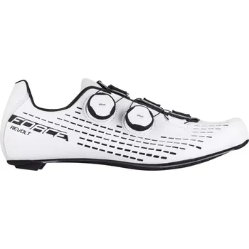 Pánská obuv tretry FORCE ROAD REVOLT CARBON, bílé 40