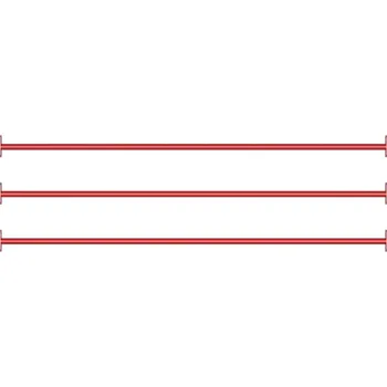 Markýza vidaXL Hrazdové tyče 3 ks 125 cm ocelové červené