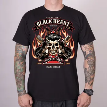 Pánské tričko Tričko BLACK HEART HILLBILLY BOY Barva: Černá, Velikost: 3Xl