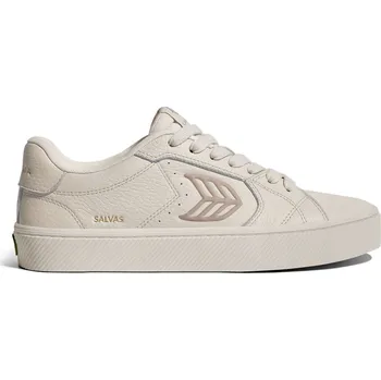 Dámské tenisky Dámské volnočasové boty Cariuma SALVAS All Almond Milk Premium Leather Plaza Taupe Logo Sneaker
