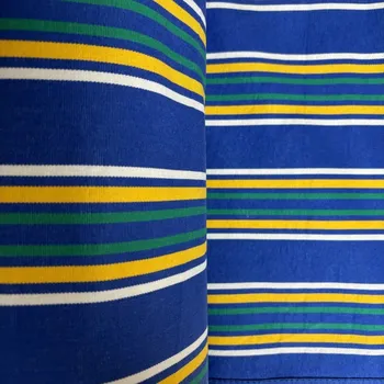 Tegatex Lehátková látka metráž - Modro žluté pruhy Velikost: 60 cm