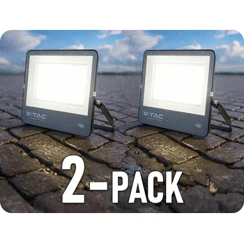 LED Reflektor 300W, 34440lm, CREE CHIP, černý/2-PACK! Studená bílá