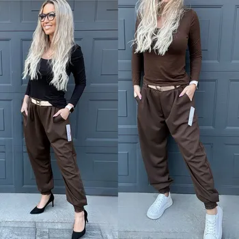 Máslové kalhoty HERDY Barva: Tmavě hnědá