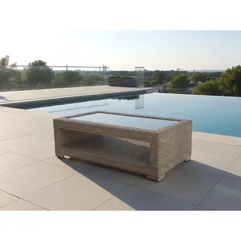 Zahradní stůl Umělý ratan stolek Mallorca latte