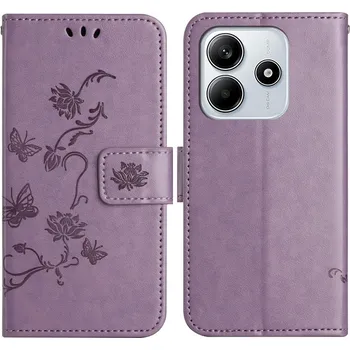 Pouzdro na mobilní telefon Flower knížkové pouzdro na Xiaomi Redmi Note 14 5G - světlefialové