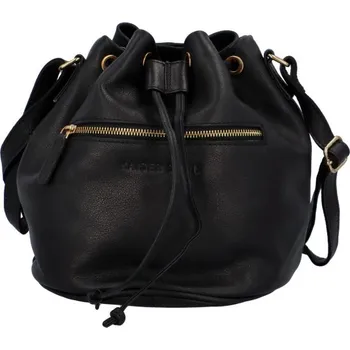 Dámská kožená kabelka pytel Elena, černá