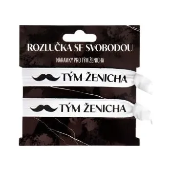 Svatební dekorace Náramky Tým ženicha - Rozlučka se svobodou - 2 ks