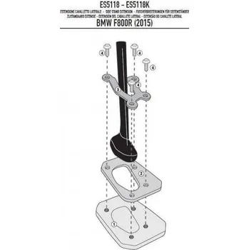 Auto-moto Kappa ES5118K hliníkové rozšíření bočního stojanu BMW F 800 GT (13-19), BMW F 800 R (15-19