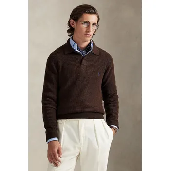 Dámský svetr Svetr s příměsí vlny Polo Ralph Lauren, S, hnědá, 88X