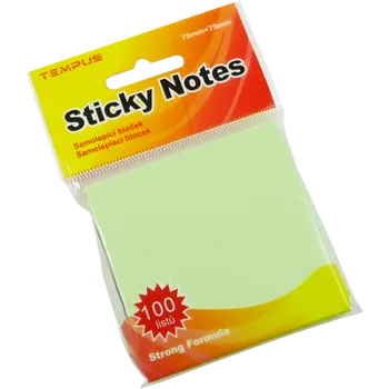 Samolepící bloček bloček samol.pastel 75 x 75 zelený závěs 473277