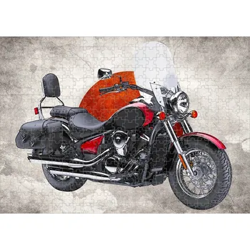 Puzzle puzzle s motorkou Kawasaki Vulcan 900 Classic LT 120 dílků