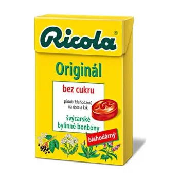 Cukrovinka Ricola bc originál Byliny 40g cena za kartonové balení (Kartonové balení : 20 ks)