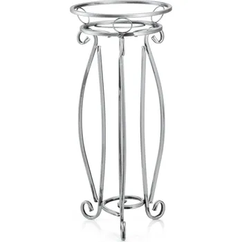 Stojan na květiny STOJAN NA KVĚTINÁČ SHANU 62X28 CM STŘÍBRNÁ