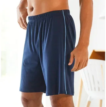 Dámské pyžamo Jednobarevné pyžamové šortky s kontrastním zakončením nám.modrá 40/42