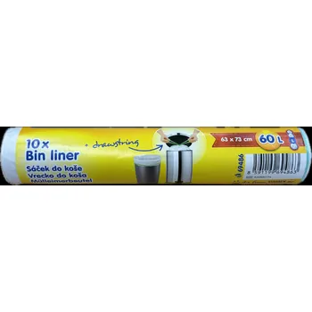 Pytle na odpadky Pytel na odpad 63x73cm 60l se zatahovací páskou (cena za roli 10ks)