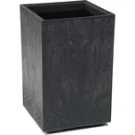 PLASTOVÝ KVĚTINÁČ NA KOLEČKÁCH BETONIQUE 60X40X40 CM IMITACE BETONU ČERNÁ