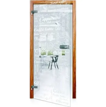 Interiérové dveře GLASSDOOR Celoskleněné otočné dveře čiré Caffe