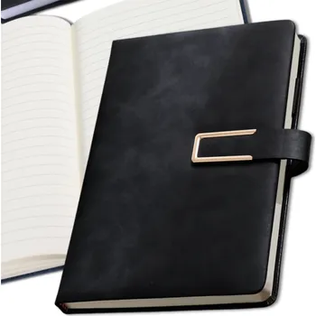 Diář Camerazar Zápisník/deník A5 elegantní kožený uzávěr černý