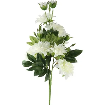 umělá květina Umělé květiny, plast 650mm jiřina puget 5ks, bílá