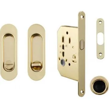 VPD Set na posuvné dveře 372-305 WC zámek Zlatý lesk