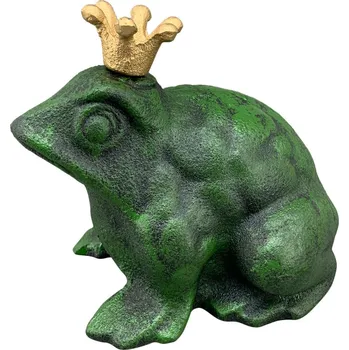 Zahradní úložný box Zahradní litinová figurka Jeremy, 12 cm, zelená