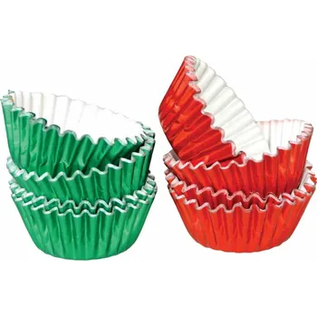 Formička Alvarak Hliníkové košíčky na pralinky červené, zelené