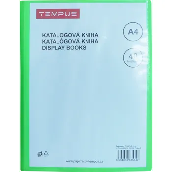Archivační box Tempus katalogová kniha Tempus 40 listů zelená 510355