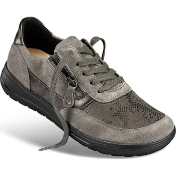 Dámská zdravotní obuv Dámské tenisky se šněrováním i zipem, velurová useň, šedá: 36