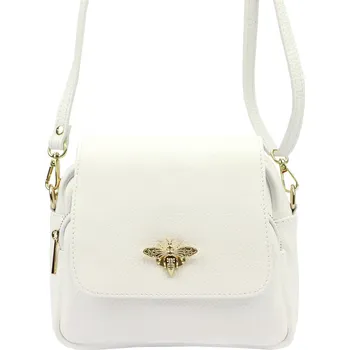 Kabelka Dámská kožená crossbody kabelka Luka 19-68 Bz bílá