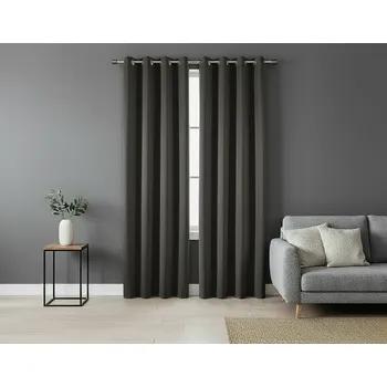 Zatemňovací závěs s kroužky "BLACKOUT" SIERRA 135x250 cm grafitová (cena za 1 kus) MyBestHome