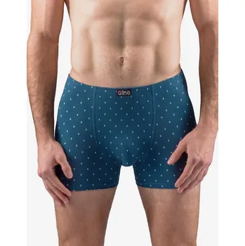 Pánské spodní prádlo GINA 73128 Trenky boxer s klínem krat tisk Barva: petrolejová atlantic, Velikost: 54/56