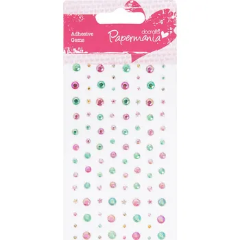 Samolepící dekorace kamínky samolepící PMA 351400 104ks Irridescent