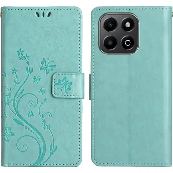 Pouzdro na mobilní telefon Flowers knížkové pouzdro na Honor X6b - modrozelené