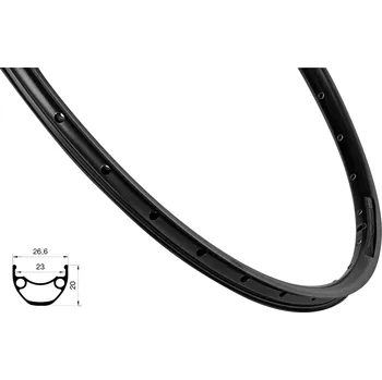 Komponent pro jízdní kolo ráfek FORCE XC DISC 622x23, 32děr, černý