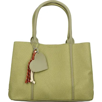 Kabelka Módní dámská koženková kabelka do ruky Beatis, světle zelená