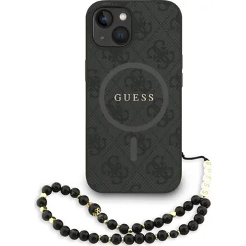 Pouzdro na mobilní telefon Guess PU Leather 4G Colored Ring Strap MagSafe pro Apple iPhone 13 černé