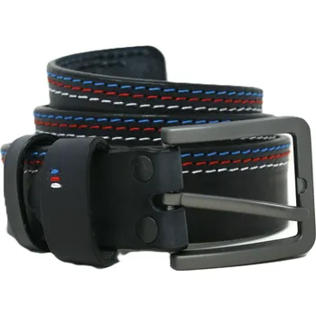 Opasek OPASEK VALEŠOVÁ ČERNÝ ŠITÍ TRIKOLORA 100/4 CM