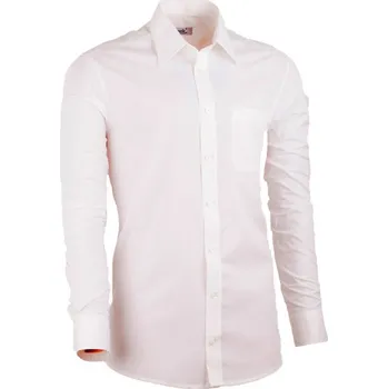 Pánská košile Prodloužená košile slim fit šampaň Assante 20208, Velikost 37/38 (S) 0202/08