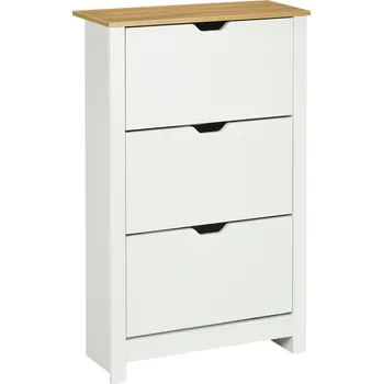 Botník Botník 72 x 26 x 112 cm | bílo-hnědý