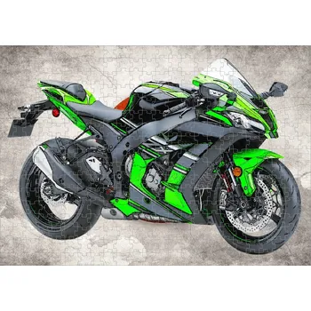 Puzzle puzzle s motorkou Kawasaki Ninja Zx10r 120 dílků