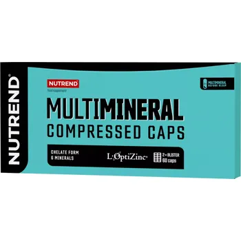 Doplněk stravy NUTREND Multimineral Compressed Caps, 60 kapslí