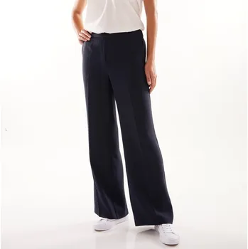 Dámské kalhoty Krepové široké kalhoty s pružným pasem nám. modrá 38