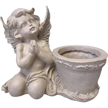 Vánoční dekorace Prodex Anděl klečící s květníkem 27 x 22 cm PRODEX A00861